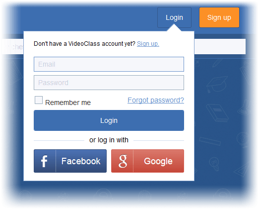 Login dialog